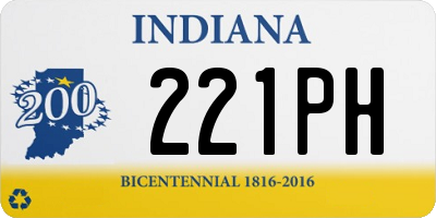 IN license plate 221PH