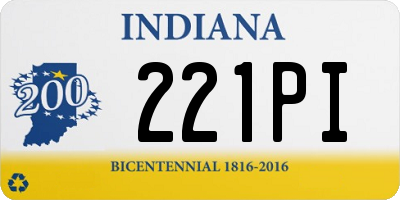IN license plate 221PI