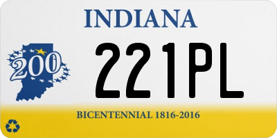 IN license plate 221PL