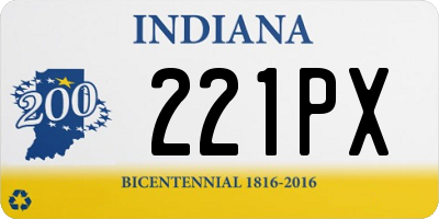 IN license plate 221PX