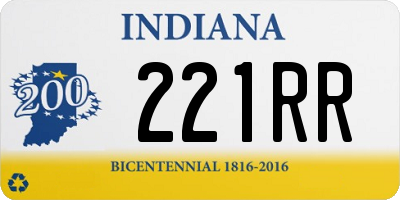 IN license plate 221RR