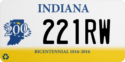 IN license plate 221RW