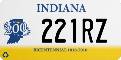 IN license plate 221RZ