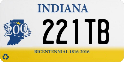 IN license plate 221TB