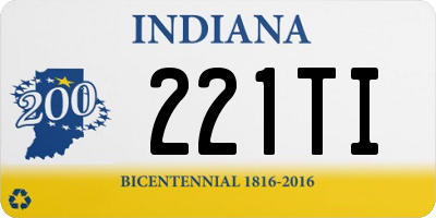 IN license plate 221TI