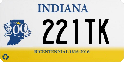 IN license plate 221TK