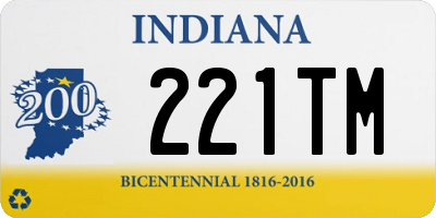 IN license plate 221TM