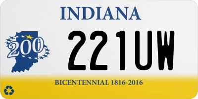 IN license plate 221UW