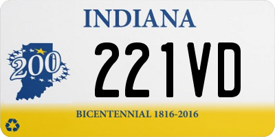 IN license plate 221VD