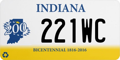 IN license plate 221WC