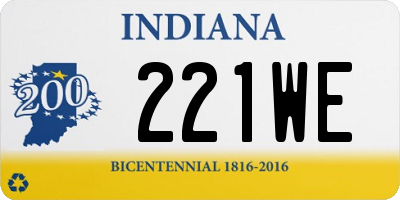 IN license plate 221WE