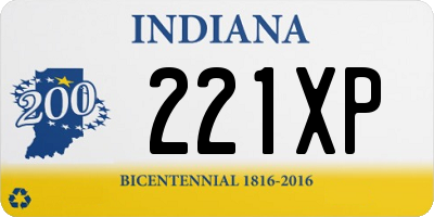 IN license plate 221XP