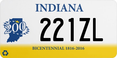 IN license plate 221ZL