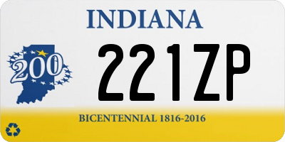 IN license plate 221ZP