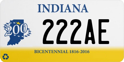 IN license plate 222AE