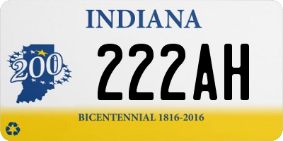 IN license plate 222AH