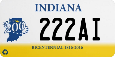 IN license plate 222AI