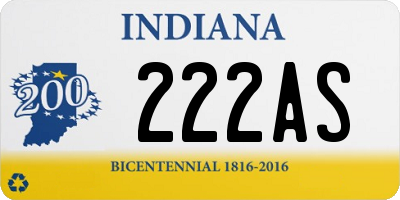 IN license plate 222AS