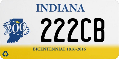 IN license plate 222CB