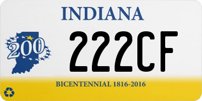 IN license plate 222CF