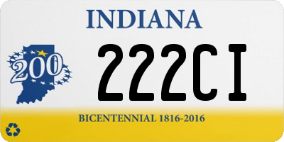 IN license plate 222CI