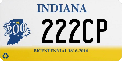 IN license plate 222CP