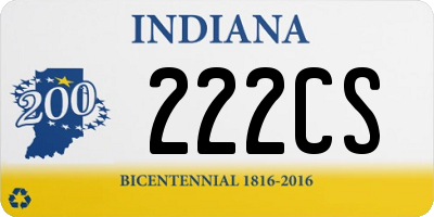 IN license plate 222CS