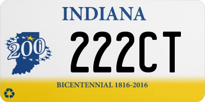 IN license plate 222CT