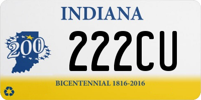 IN license plate 222CU