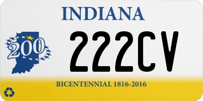 IN license plate 222CV