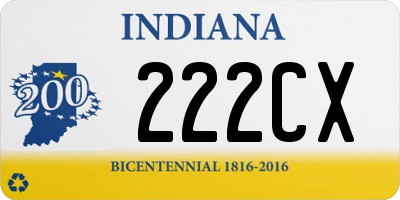 IN license plate 222CX