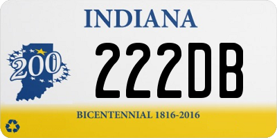 IN license plate 222DB