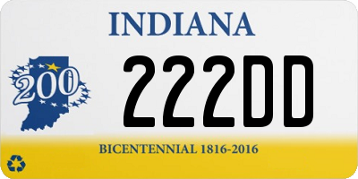 IN license plate 222DD