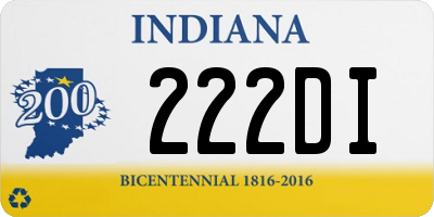 IN license plate 222DI