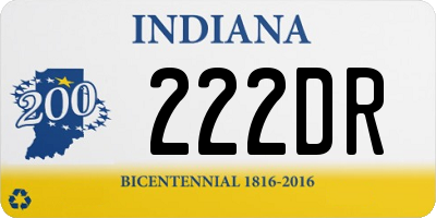 IN license plate 222DR