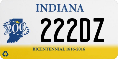 IN license plate 222DZ