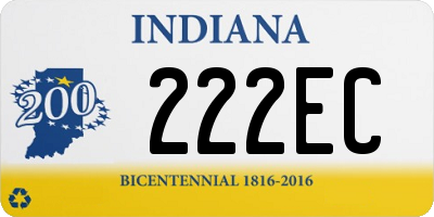 IN license plate 222EC