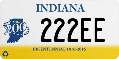 IN license plate 222EE