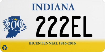 IN license plate 222EL