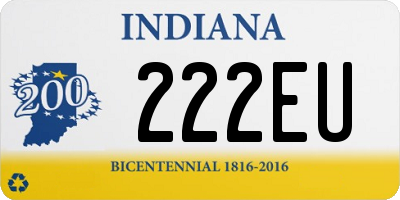 IN license plate 222EU