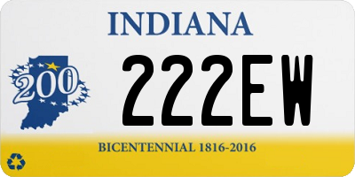 IN license plate 222EW