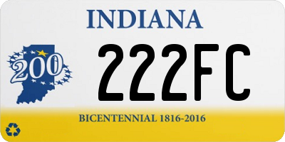 IN license plate 222FC