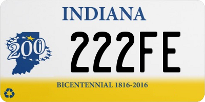 IN license plate 222FE