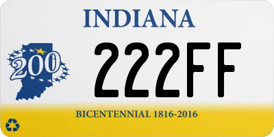 IN license plate 222FF