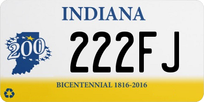 IN license plate 222FJ