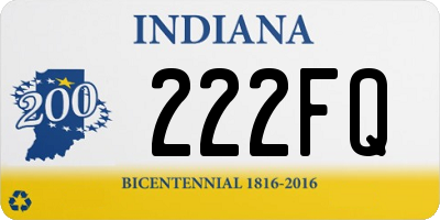 IN license plate 222FQ