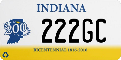 IN license plate 222GC