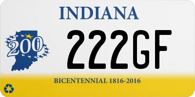 IN license plate 222GF