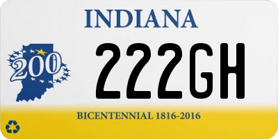 IN license plate 222GH