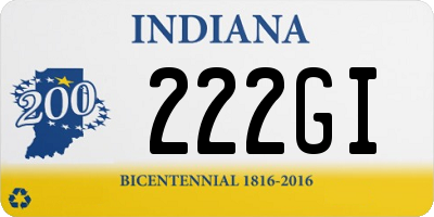 IN license plate 222GI